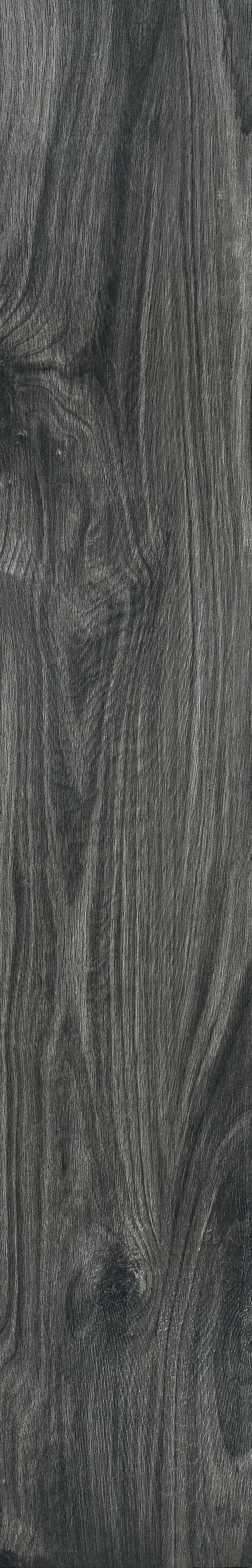 Pure Black Carrelage grès cérame gris foncé aspect bois.