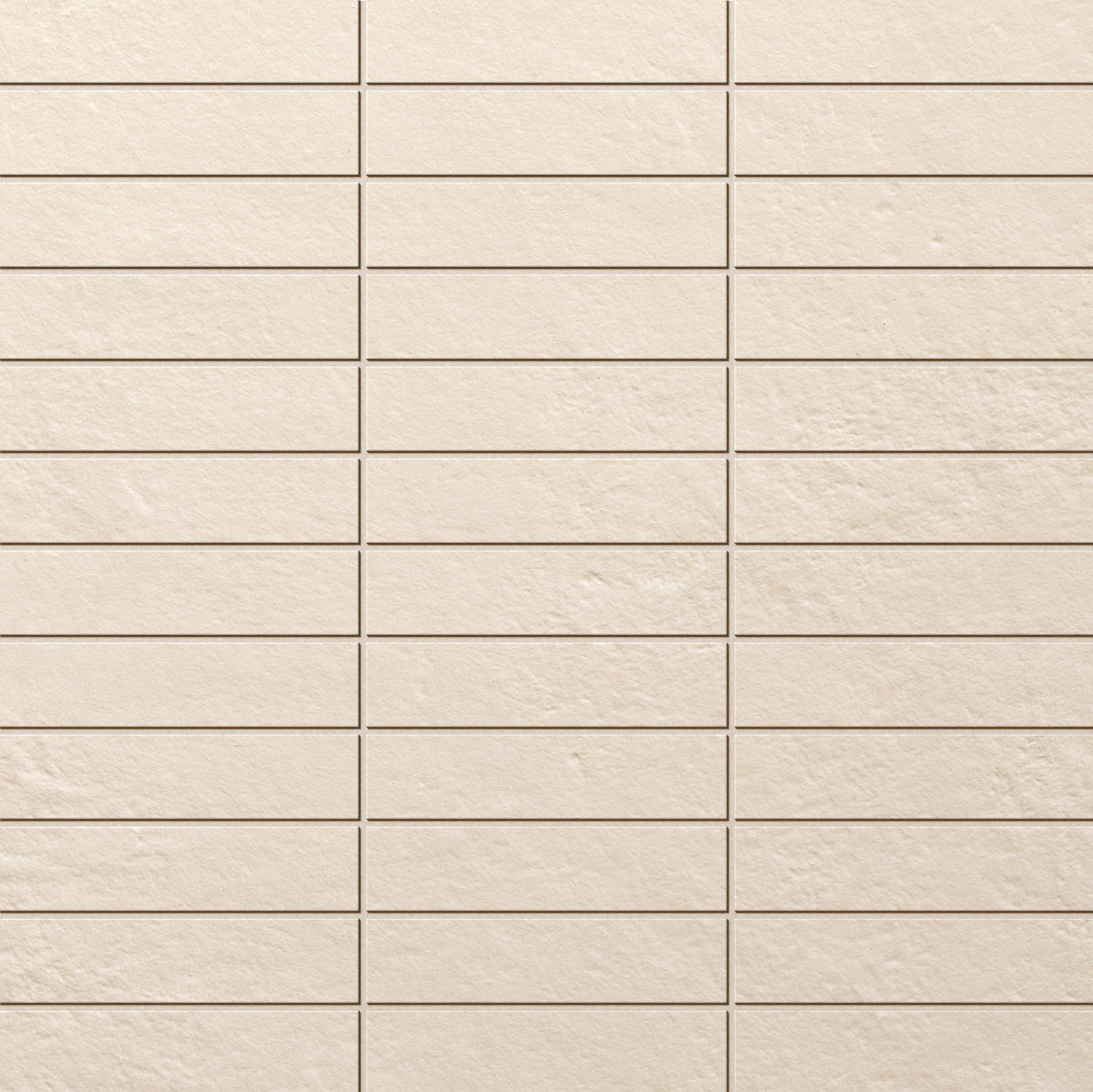 Brick Mosaic Cream Grès cérame beige, format lattes, surface mate structurée.