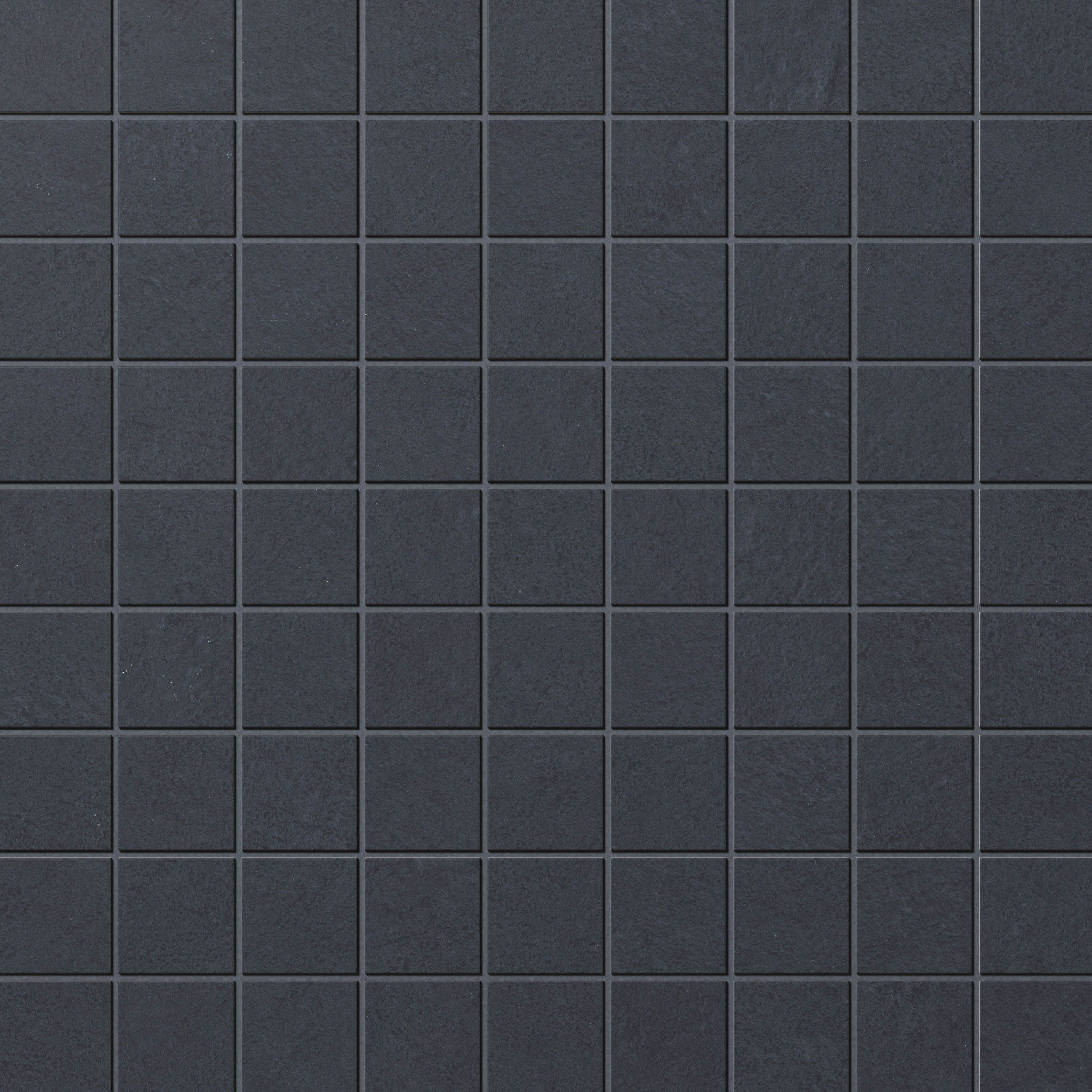 Mosaic 3,1x3,1 Night Motif de carrelage gris foncé.