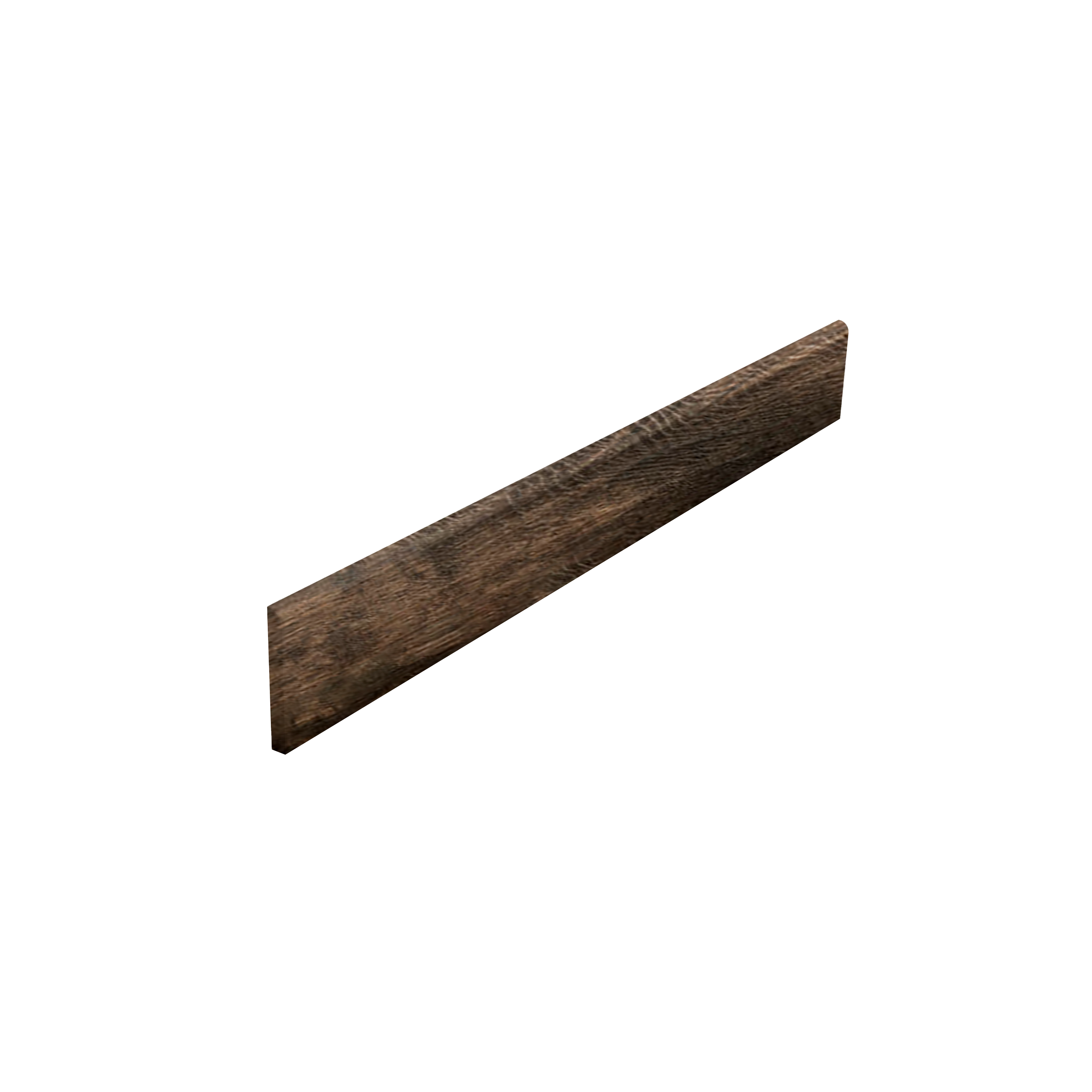 Bullnose Pure Brown Carrelage effet bois foncé, intérieur/extérieur.