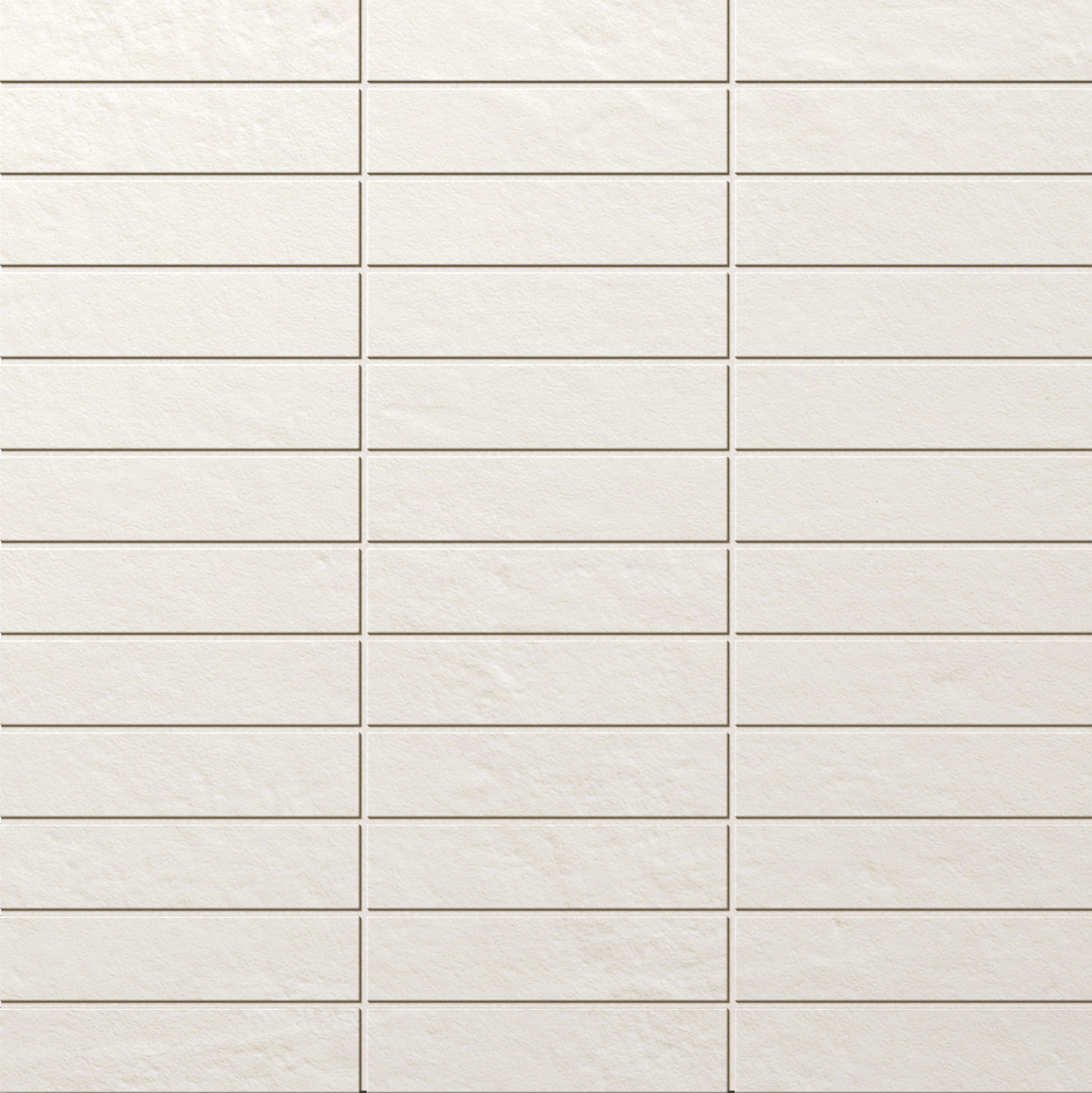 Brick Mosaic White Carreaux clairs et joints discrets.