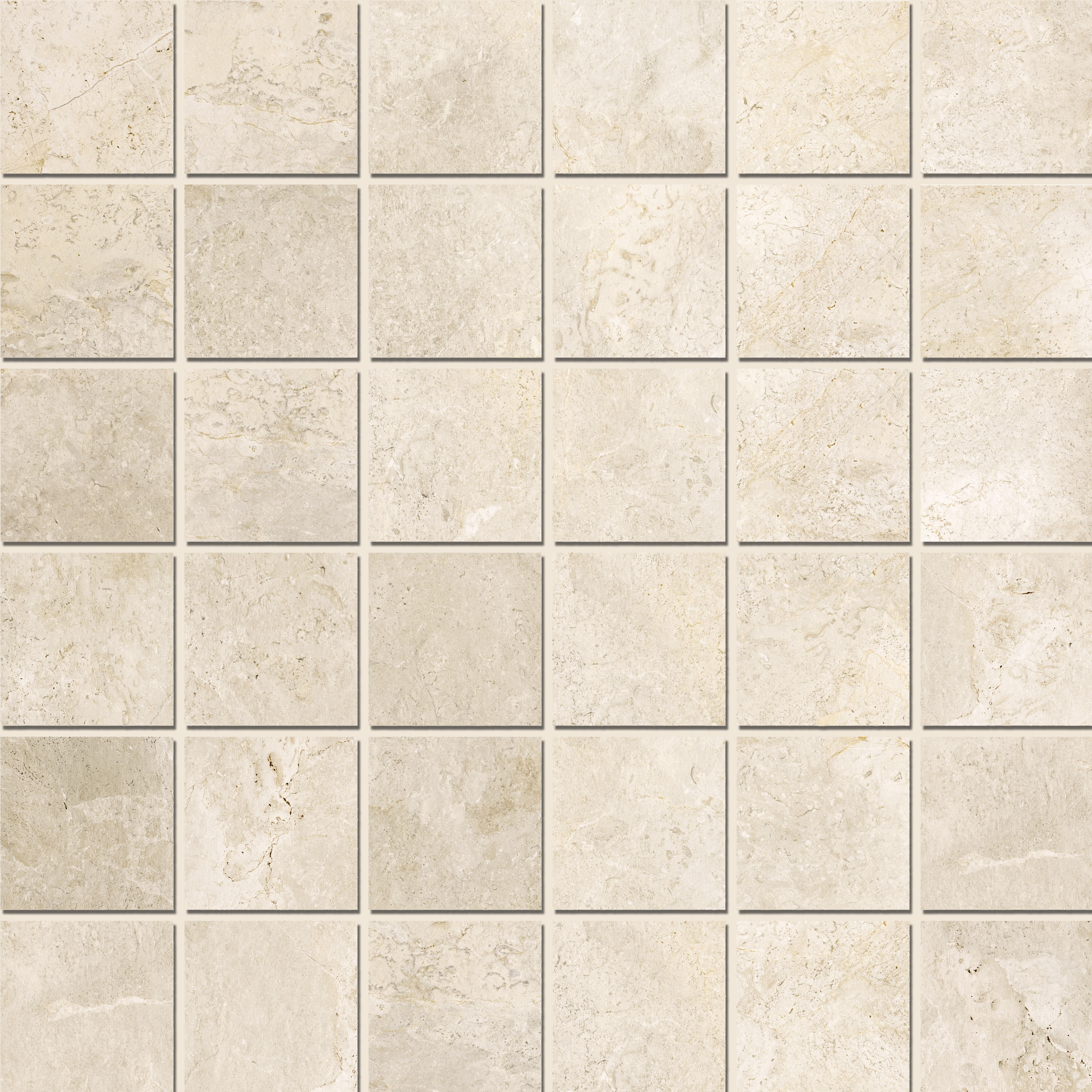 Mosaic 4,7x4,7 Noble Beige Mosaïque beige clair effet pierre naturelle.