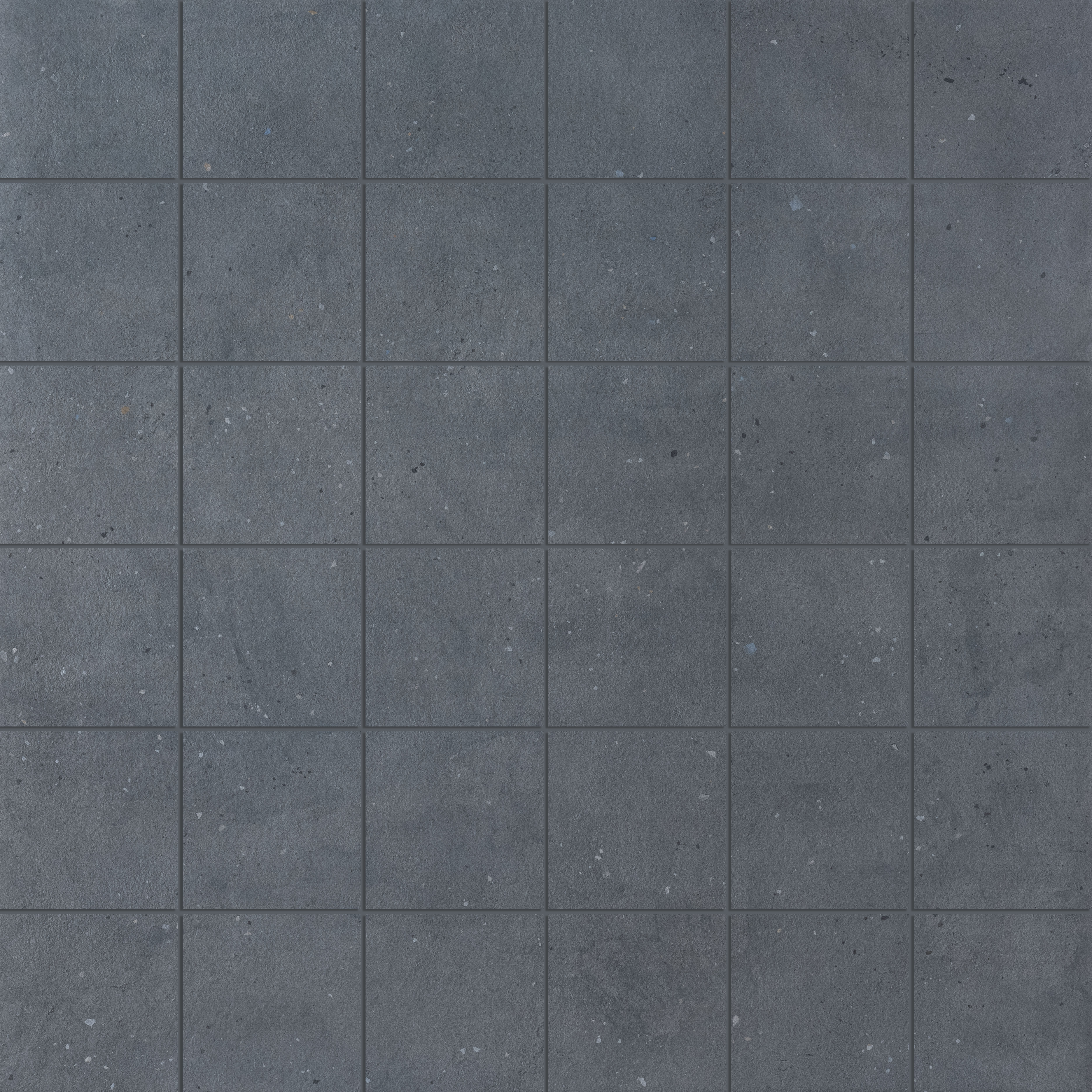 Mosaic 4,7x4,7 Ocean Carreau gris foncé à la texture fine.