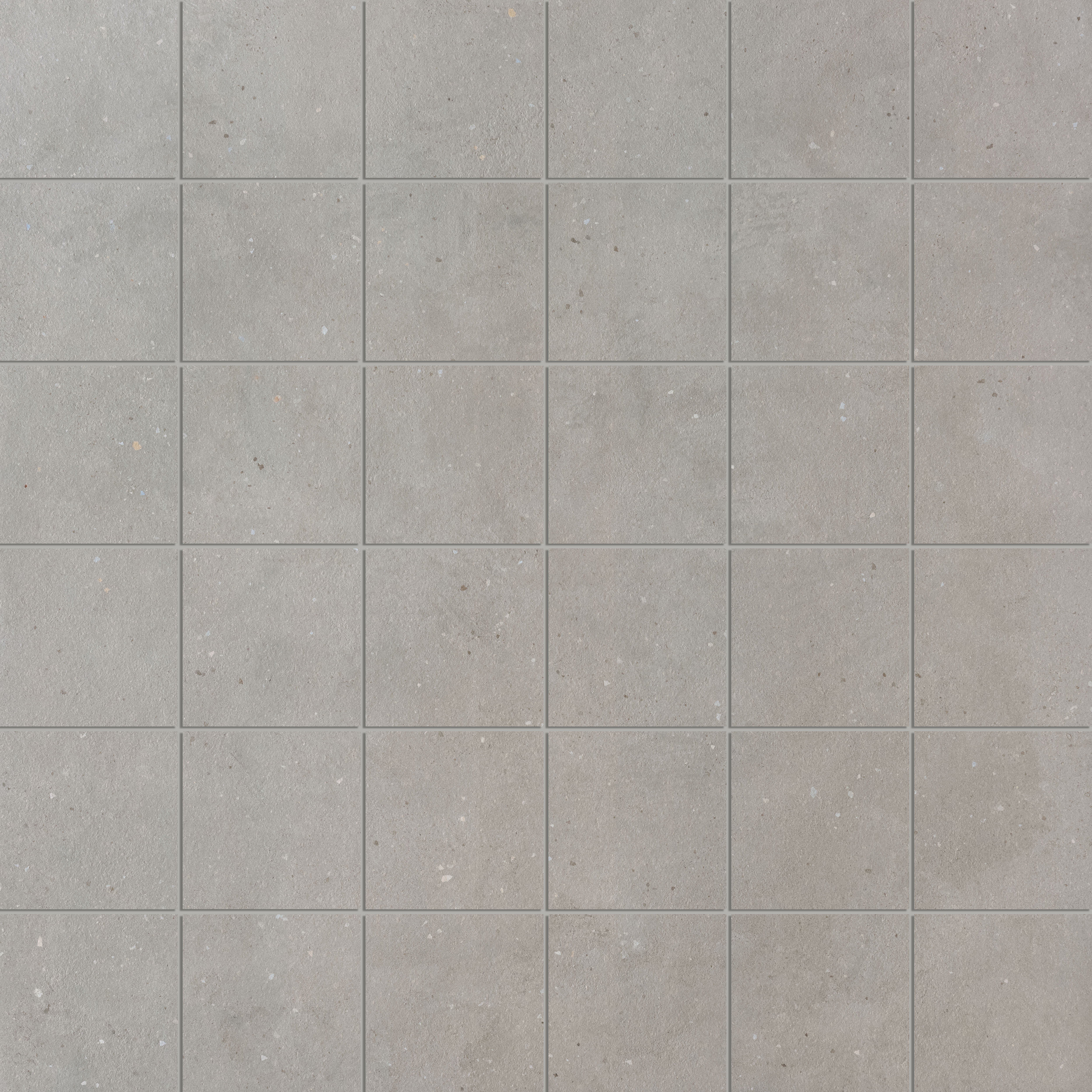 Mosaic 4,7x4,7 Ash Carrelage clair, légèrement structuré.