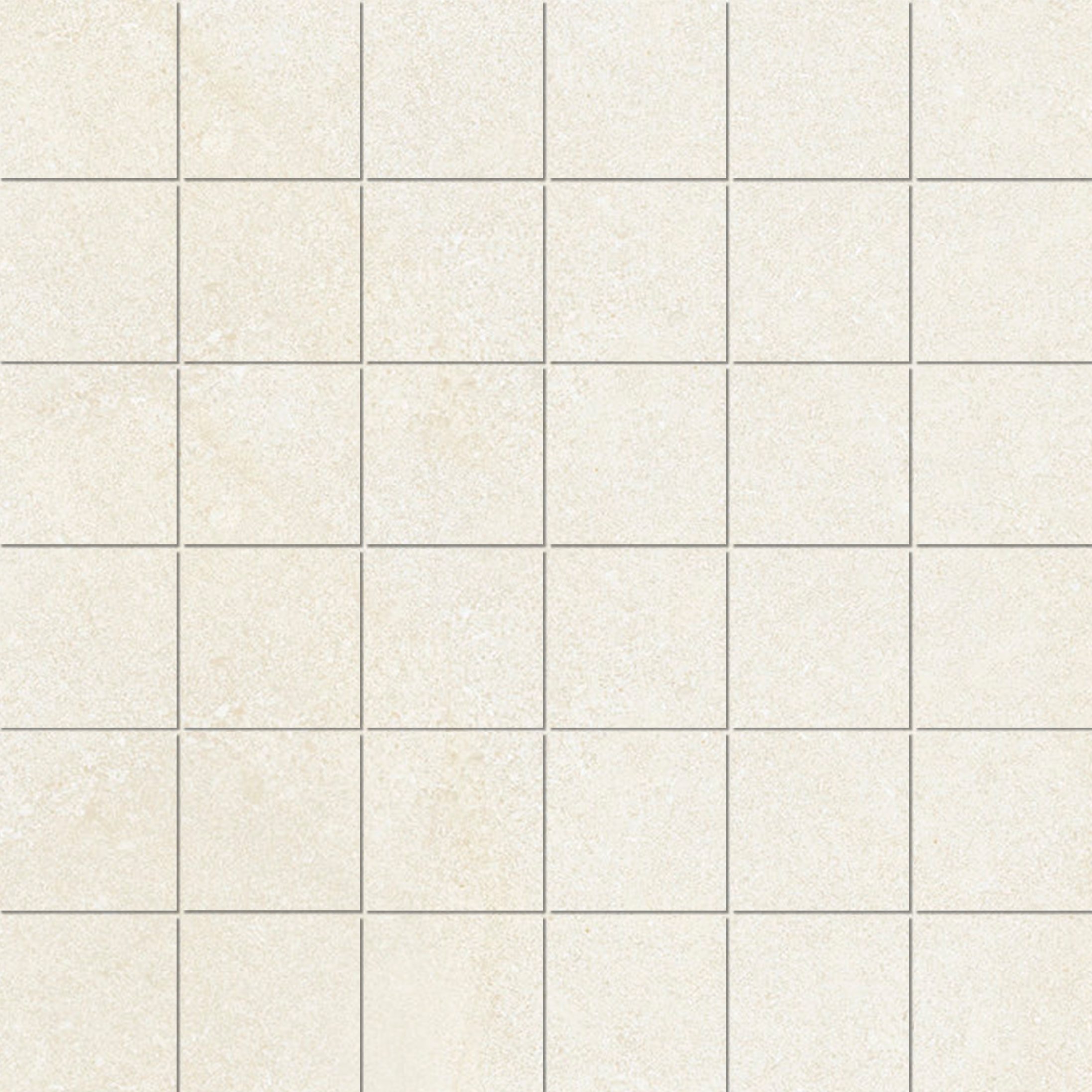 Mosaic 4,7x4,7 Lime Carreaux carrés beiges clairs à la structure discrète pour intérieur et extérieur.