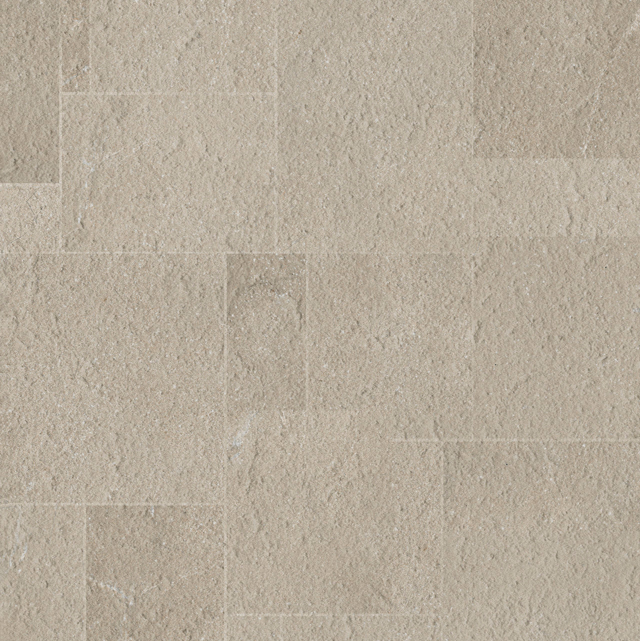 Dekor Dusky Greige Carreaux beiges aspect pierre naturelle, surface structurée, intérieur et extérieur.