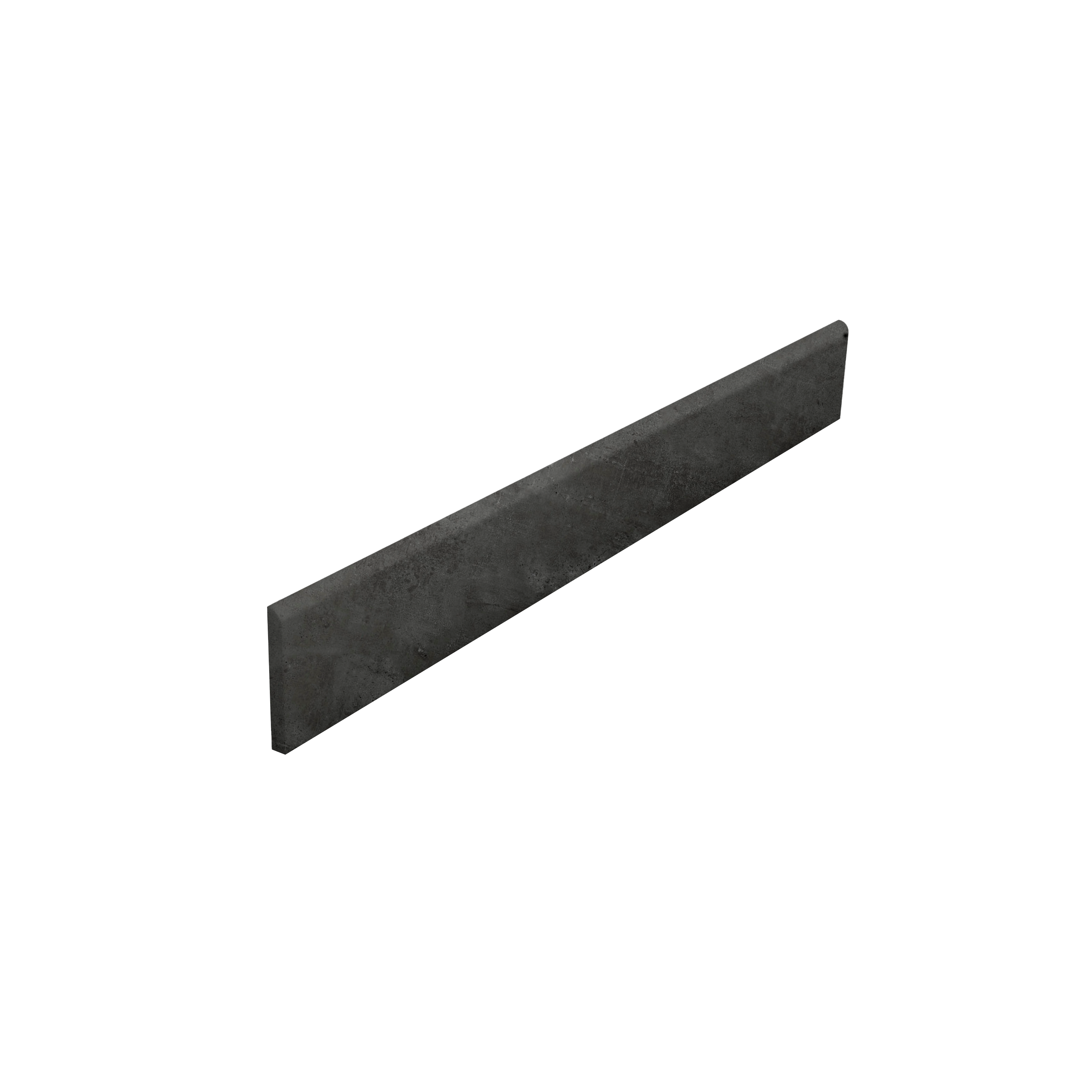 Bullnose Urban Anthracite Plinthe gris foncé effet béton.