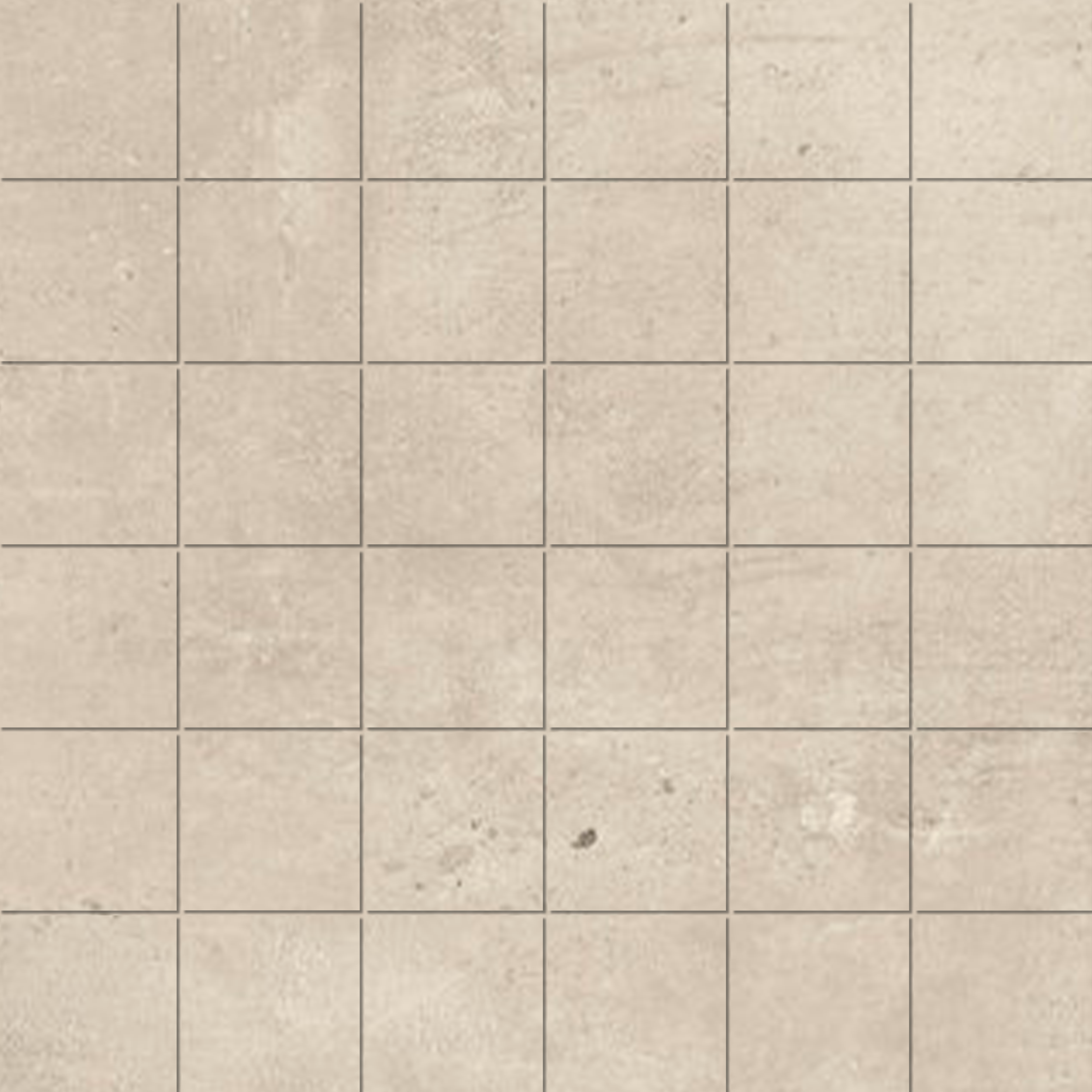 Mosaic 4,7x4,7 Urban Beige Carreaux beiges clairs à motif carré et aspect pierre naturelle.