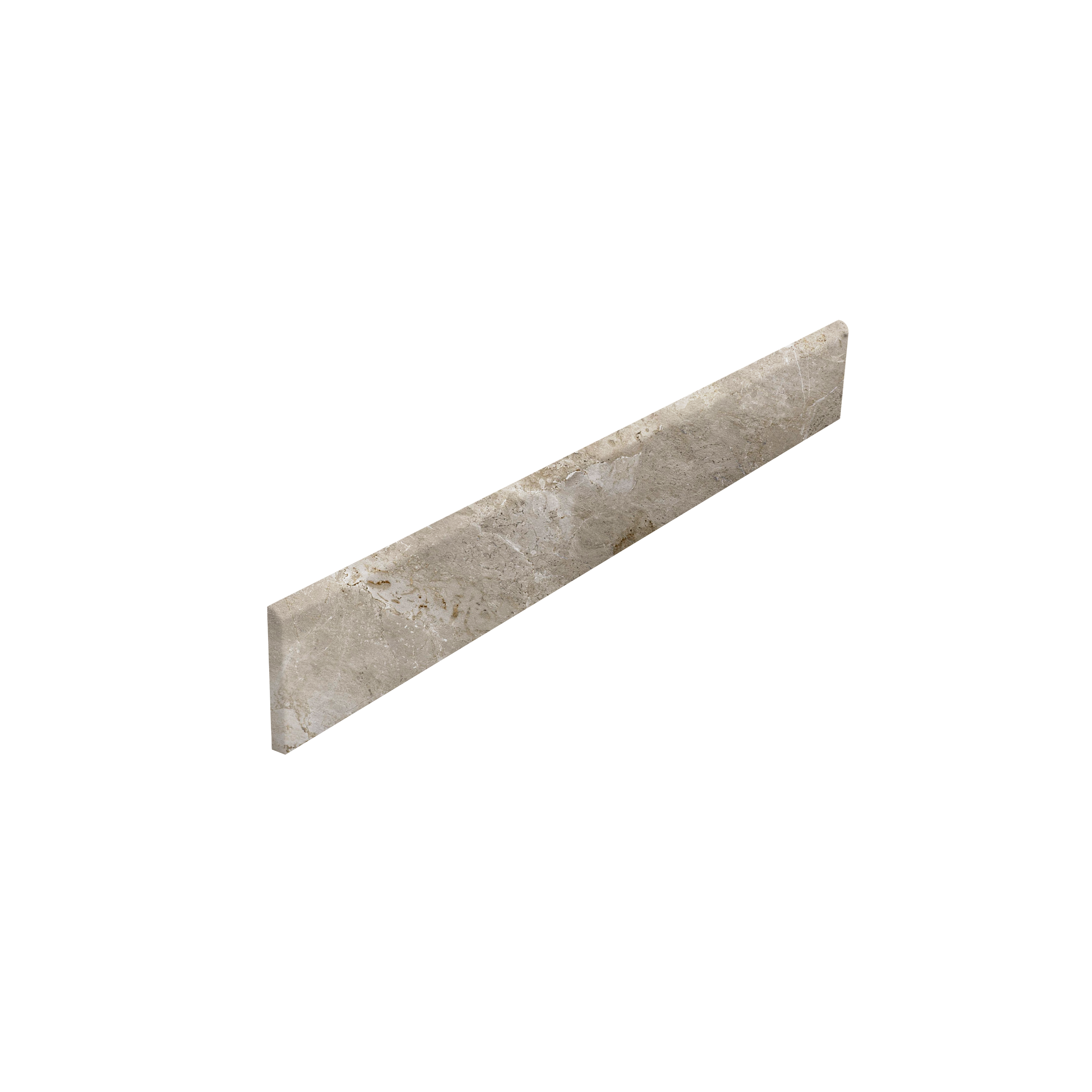 Bullnose Palladium Grey Plinthe claire aspect marbre.