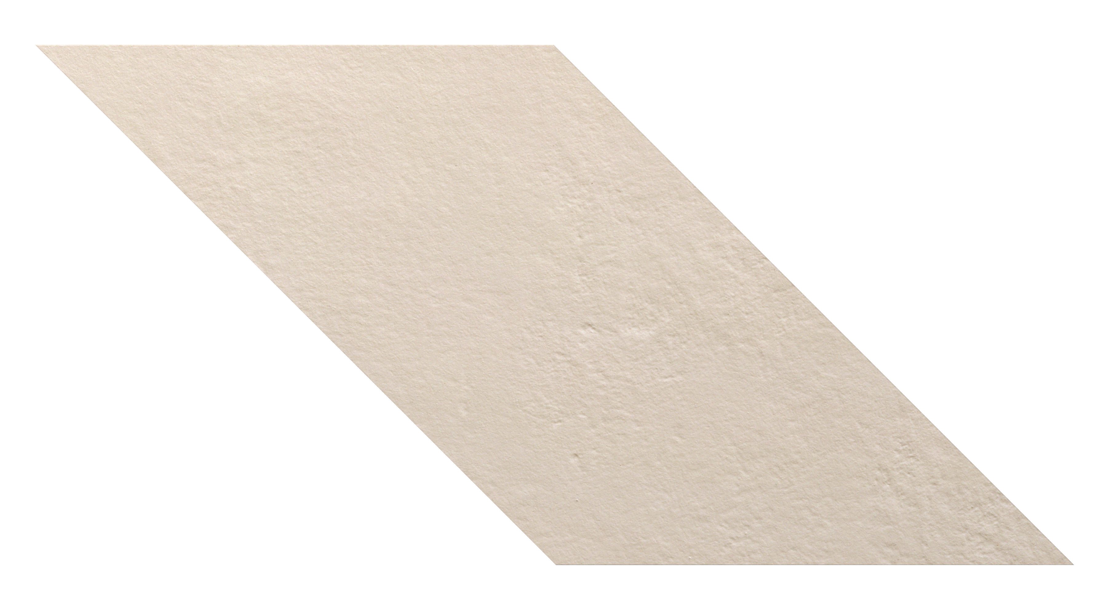 Parallelogram Left Cream Carrelage crème à surface mate et légèrement structurée.
