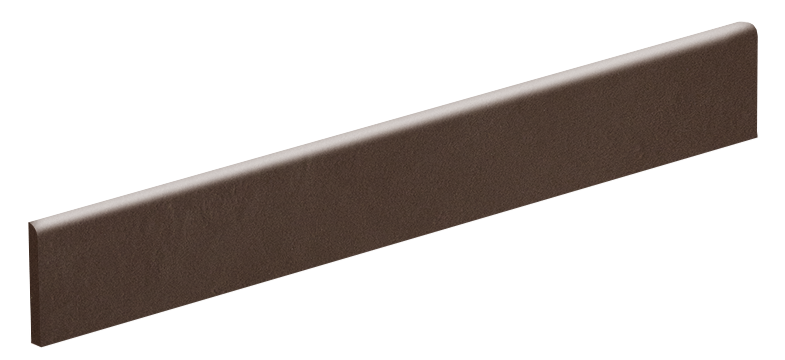 Bullnose Brown Plinthe marron foncé pour carreaux haut de gamme Porcelaingres et Schöner Wohnen.
