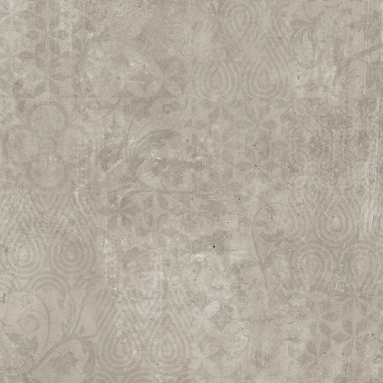 : Carrelage en grès cérame clair beige-gris à structure discrète.