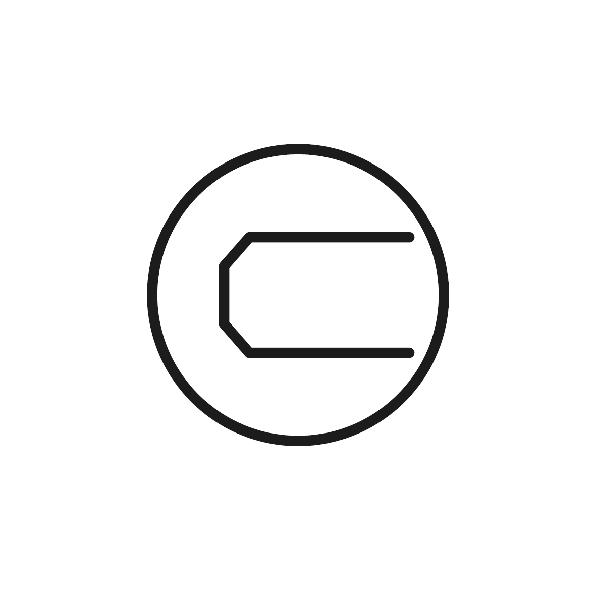 Icône de profil : U stylisé dans un cercle.
