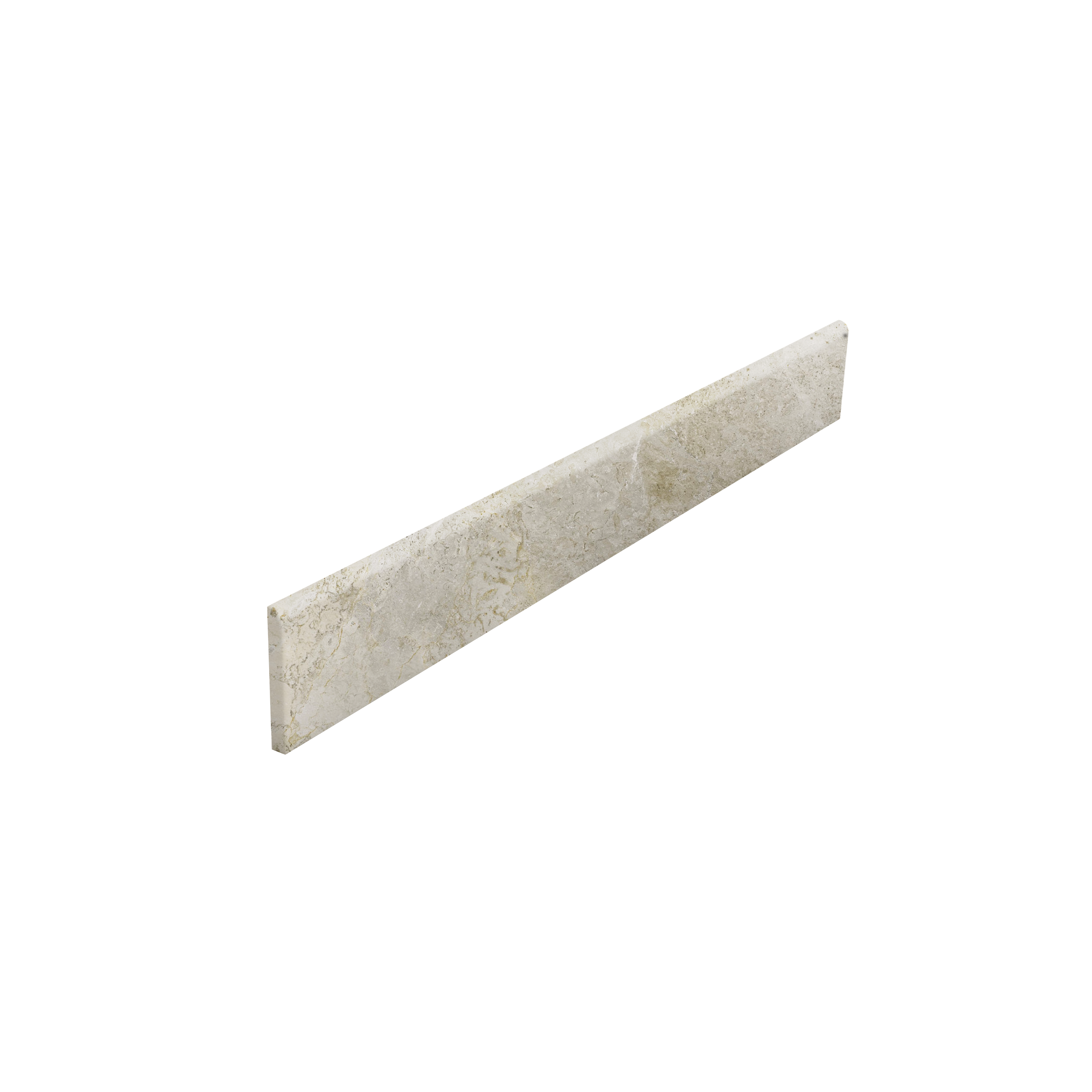 Bullnose Platinum White Carrelage beige étroit effet pierre pour intérieurs et extérieurs modernes.