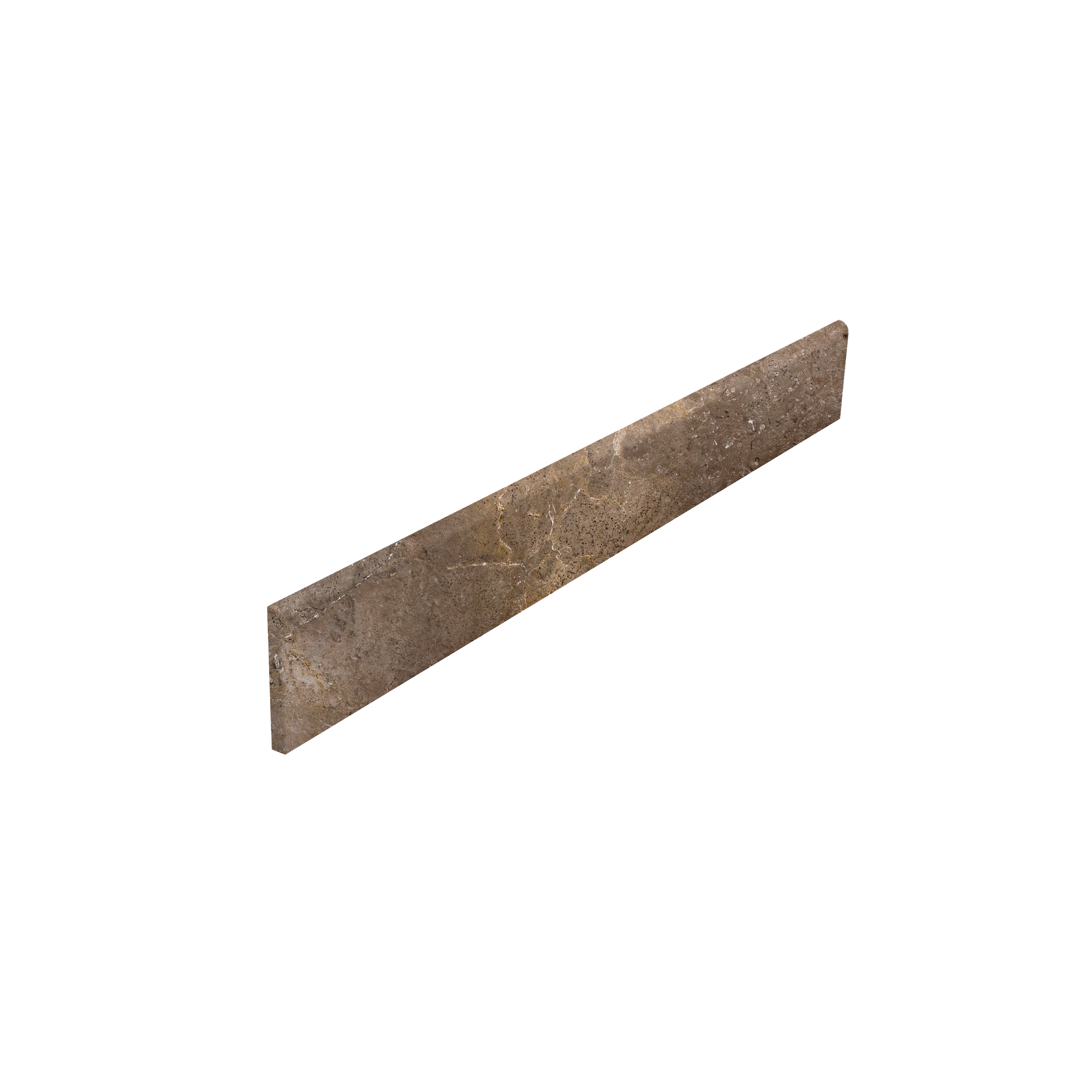 Bullnose Imperial Brown Plinthe marron effet pierre.